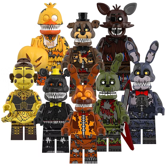 Complete Phantom FNAF Minifigure Set