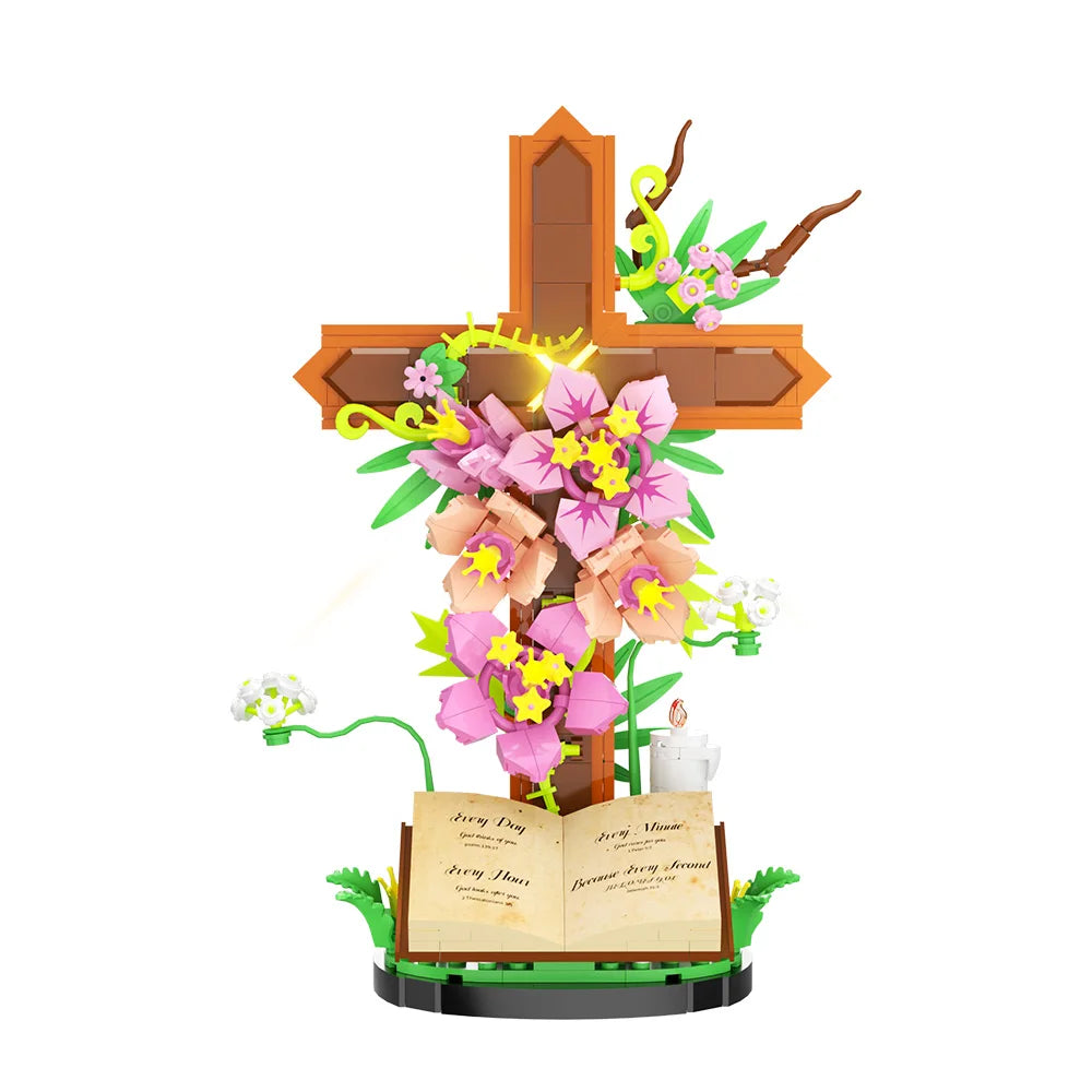 Jesus Cross Tulip Bible Flower set